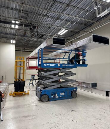 Commercial insulated trunk ductwork installation, northern NJ